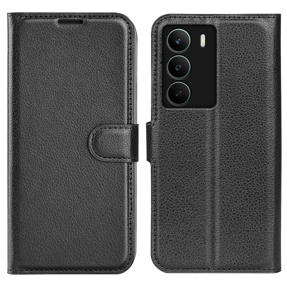 Litchi knížkové pouzdro na Realme C71 - černé
