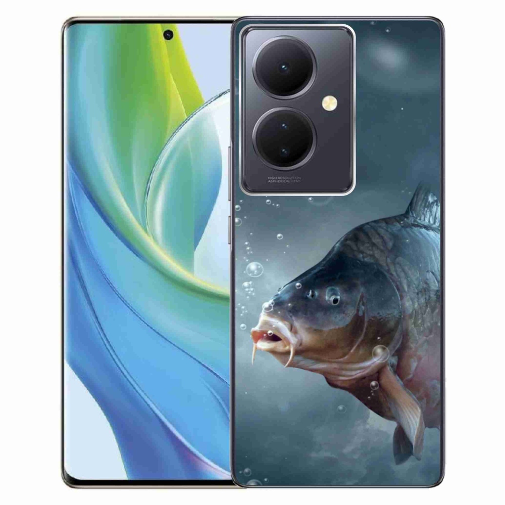 Gelový kryt mmCase na Vivo V29 Lite 5G - kapr a bublinky
