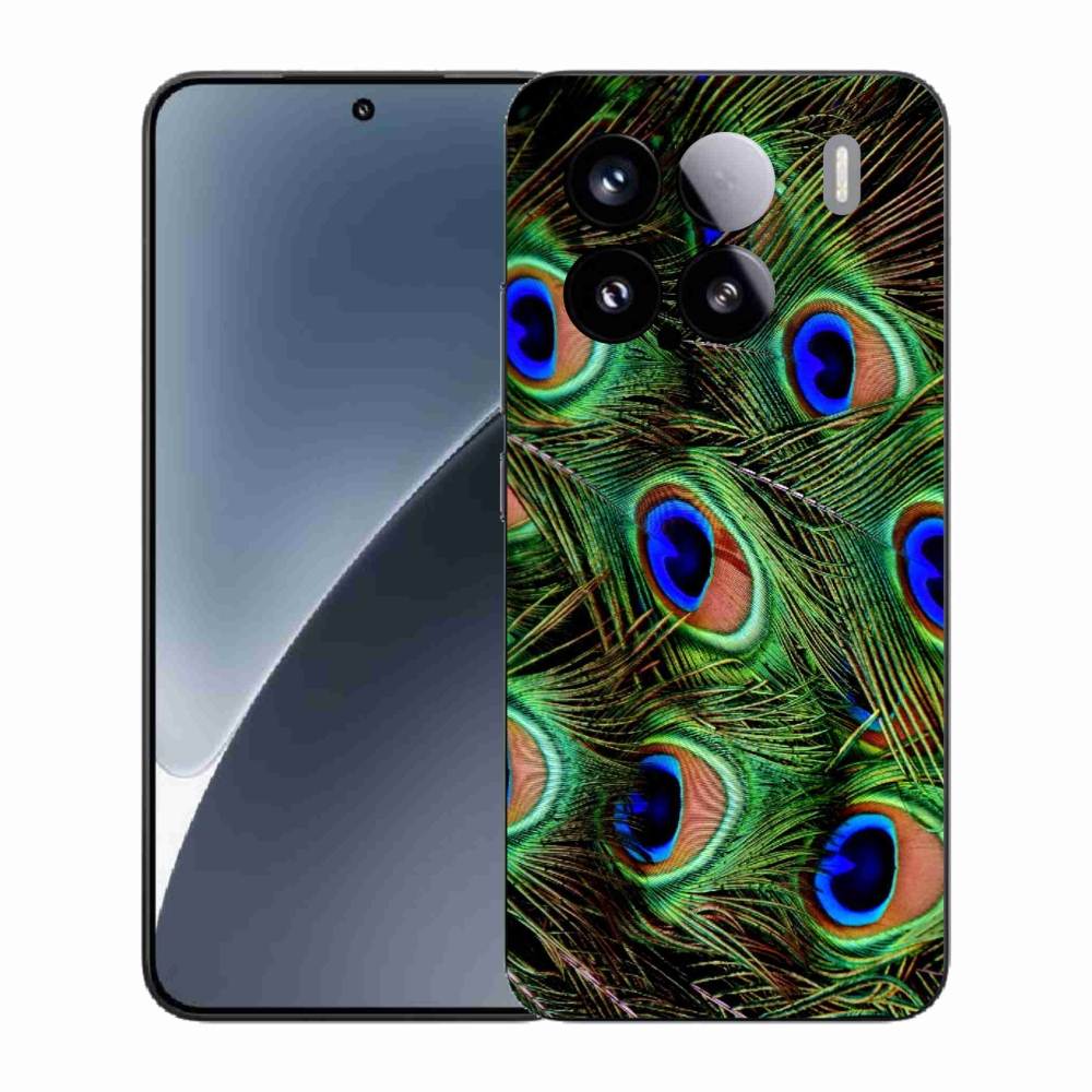 Gelový kryt mmCase na Xiaomi 15 - paví peří
