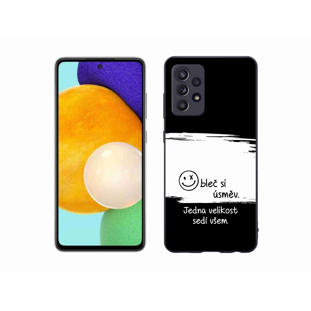 Gelový kryt mmCase na Samsung Galaxy A52s 5G - vtipný text 8 bíločerné pozadí