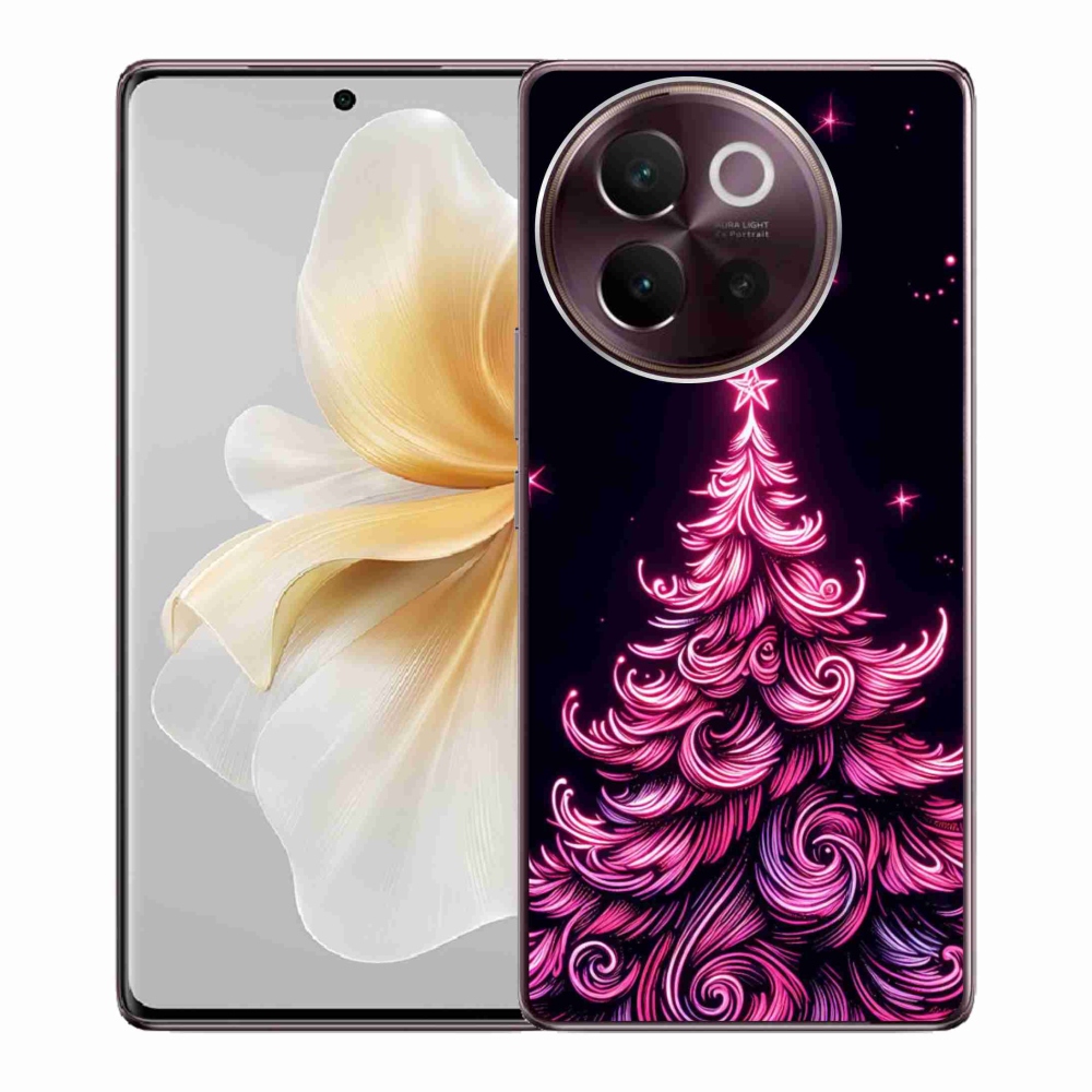 Gelový kryt mmCase na Vivo V40 Lite 5G - neonový vánoční stromek 2