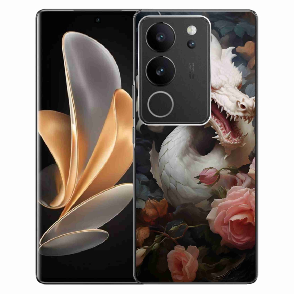 Gelový kryt mmCase na Vivo V29 5G - bílý drak