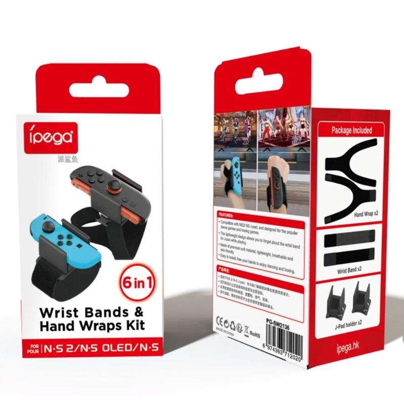 iPega SW2136 Sportovní pásky pro Nintendo Switch 2 JoyCon Black