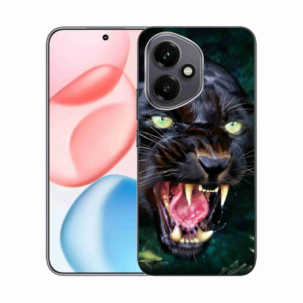 Gelový kryt mmCase na Honor 400 - rozzuřený černý panter