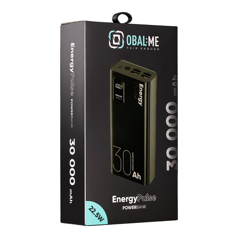 OBAL:ME EnergyPulse Powerbanka 30000mAh 22.5W Black