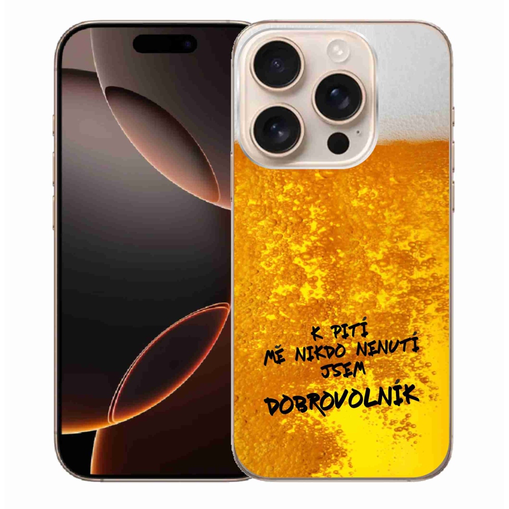 Gelový kryt mmCase na iPhone 16 Pro Max - pivní motiv 4
