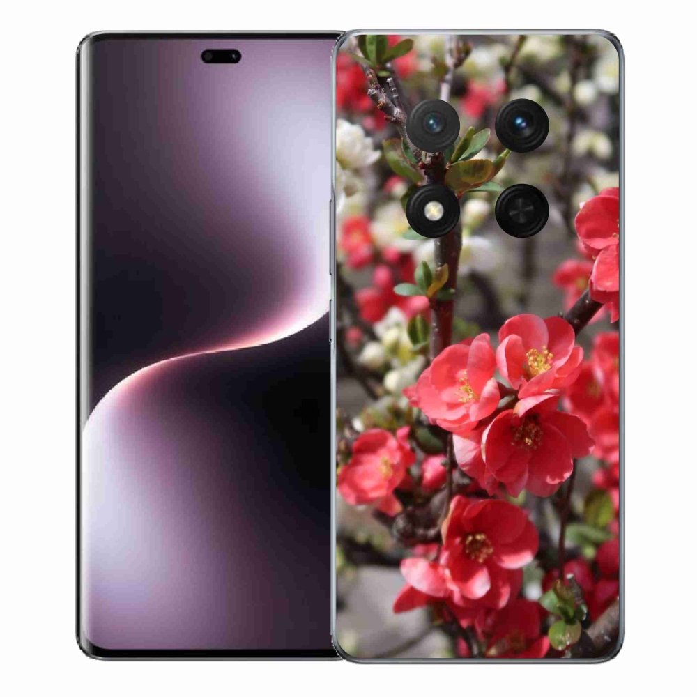 Gelový kryt mmCase na Honor Magic 7 Lite 5G - červené květy