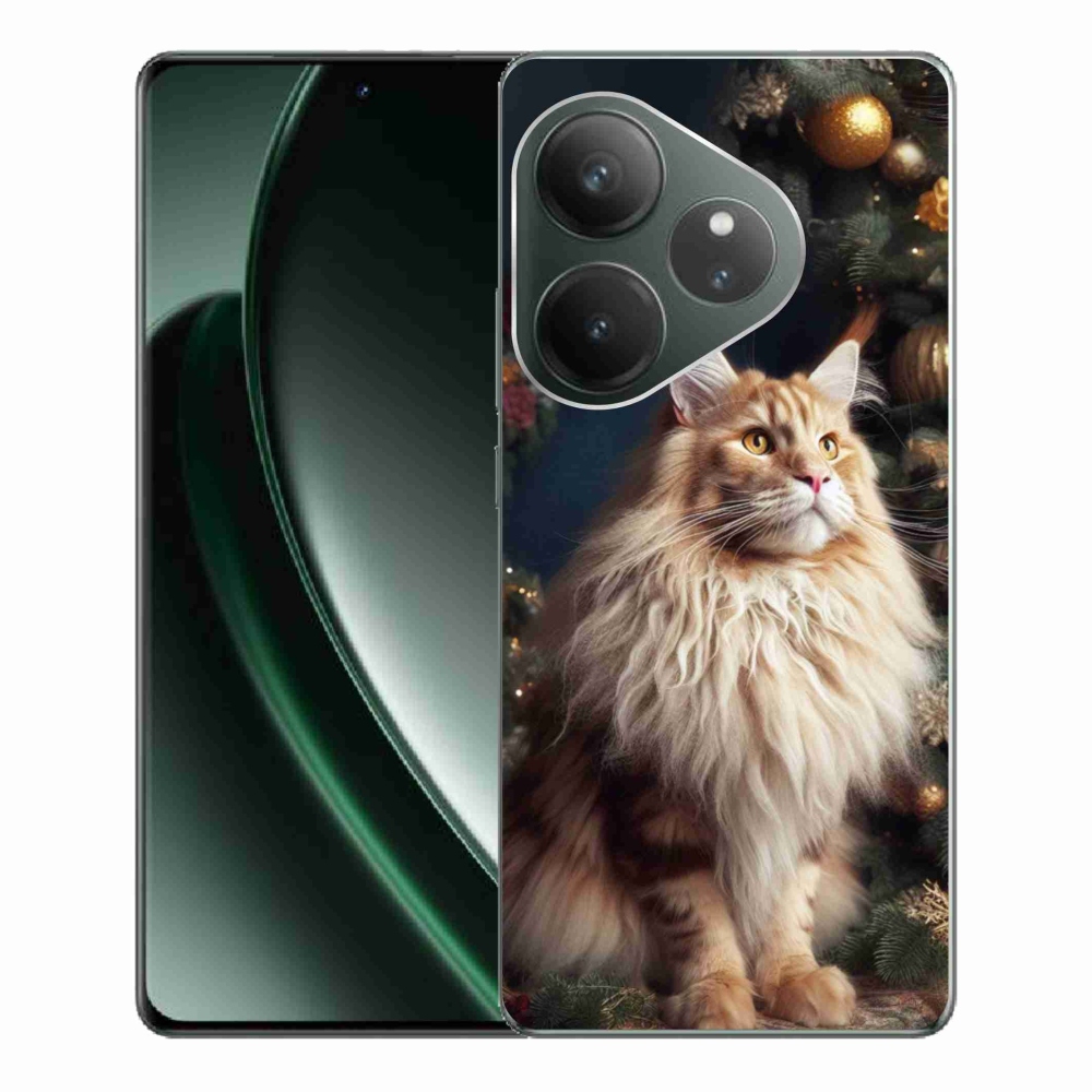 Gelový kryt mmCase na Realme GT 6 5G/GT 6T 5G - kočka u stromku