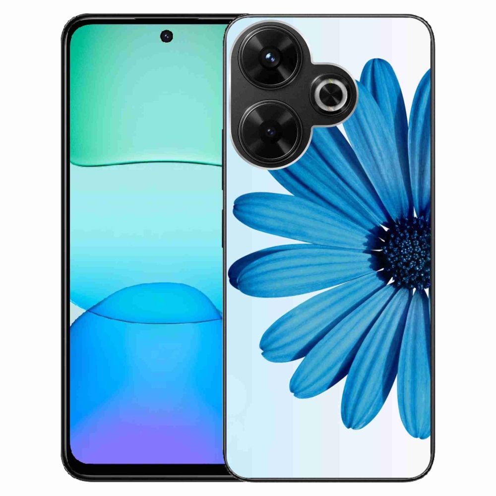 Gelový obal mmCase na Xiaomi Redmi 13 4G/Poco M6 4G - modrá kopretina