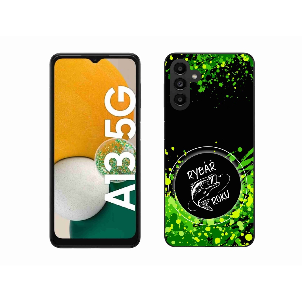 Gelový kryt mmCase na Samsung Galaxy A13 5G - rybář roku černé pozadí