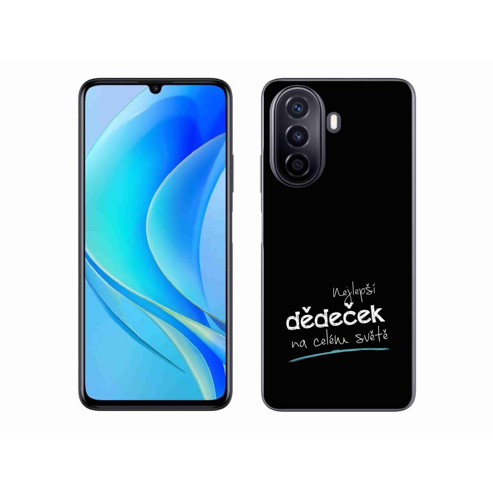 Gelový kryt mmCase na Huawei Nova Y70 - nejlepší dědeček 3 černé pozadí