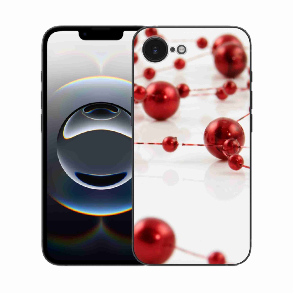Gelový kryt mmCase na iPhone 16e - vánoční řetěz