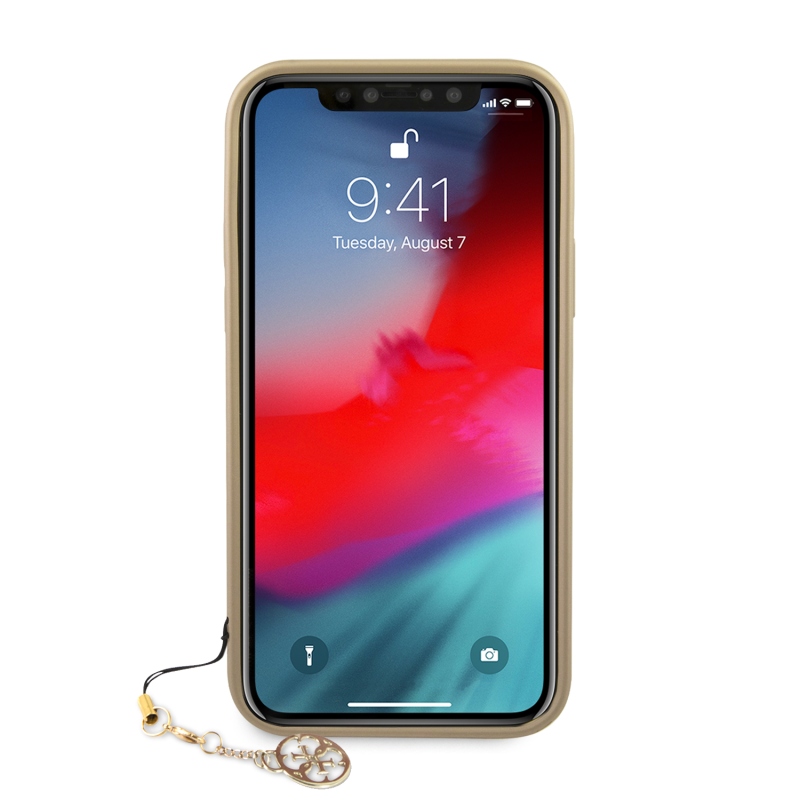 Guess 4G Charms Zadní Kryt pro iPhone 12/12 Pro 6.1 Grey