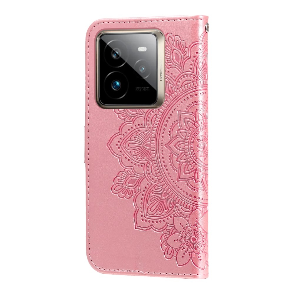 Mandala knížkové pouzdro na Realme GT 7 Pro 5G - růžové