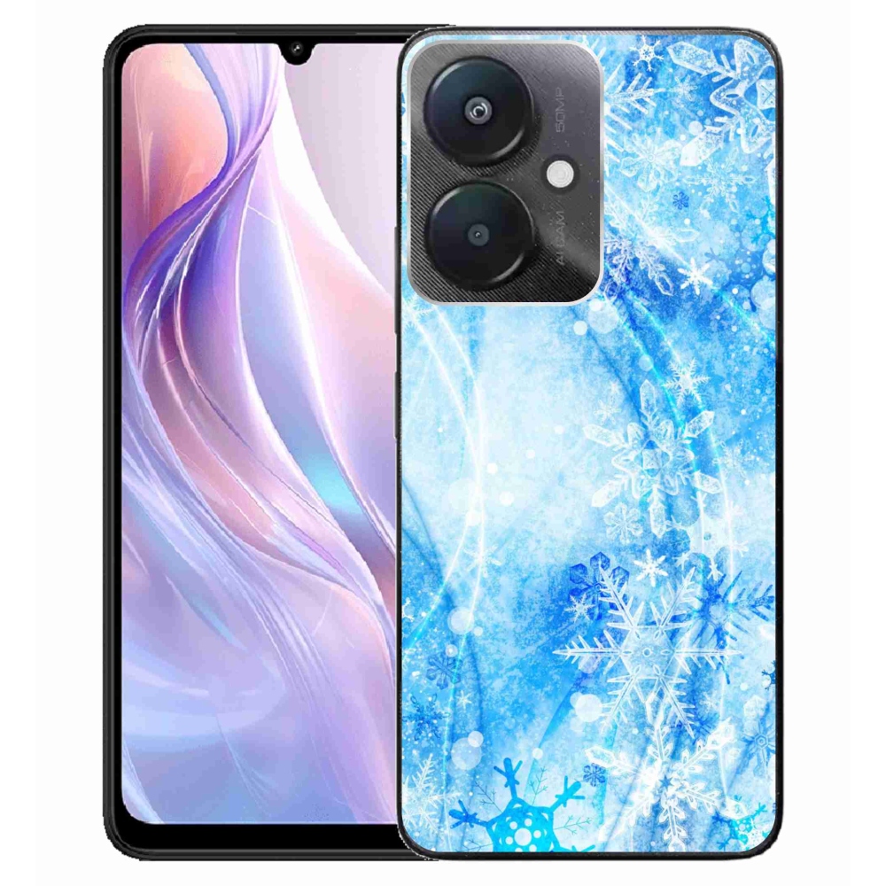 Gelový kryt mmCase na Xiaomi Redmi 13C 5G - sněhové vločky