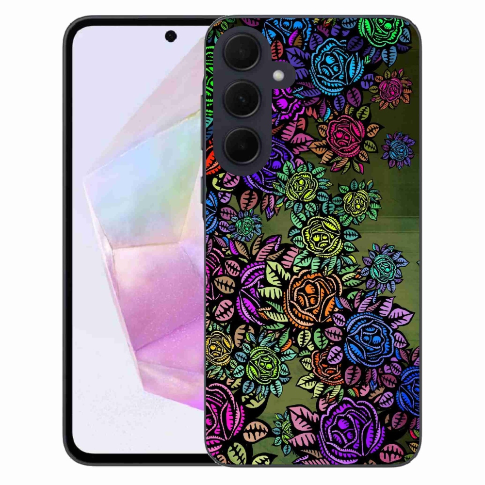 Gelový kryt mmCase na Samsung Galaxy A35 5G - květiny 6