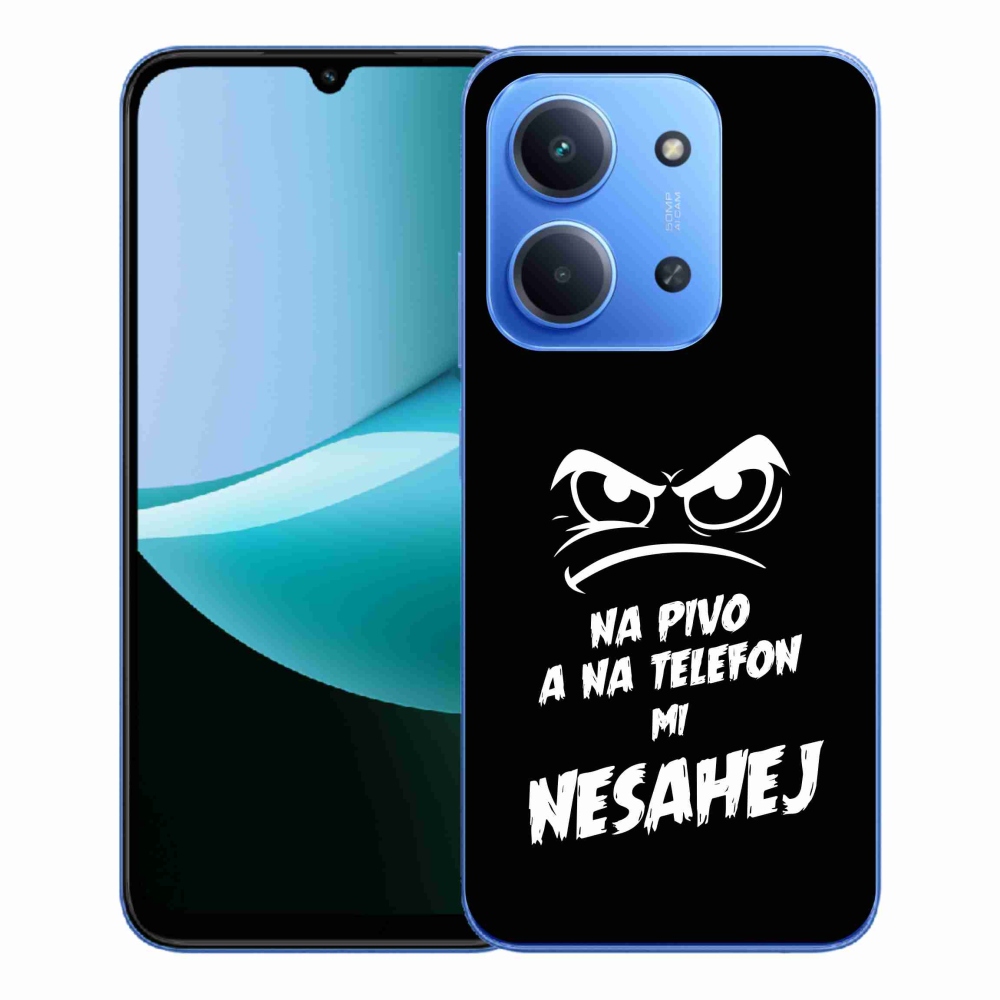 Gelový kryt mmCase na Xiaomi Redmi 15C 4G/5G (173mm) - pivní motiv 2 černé pozadí