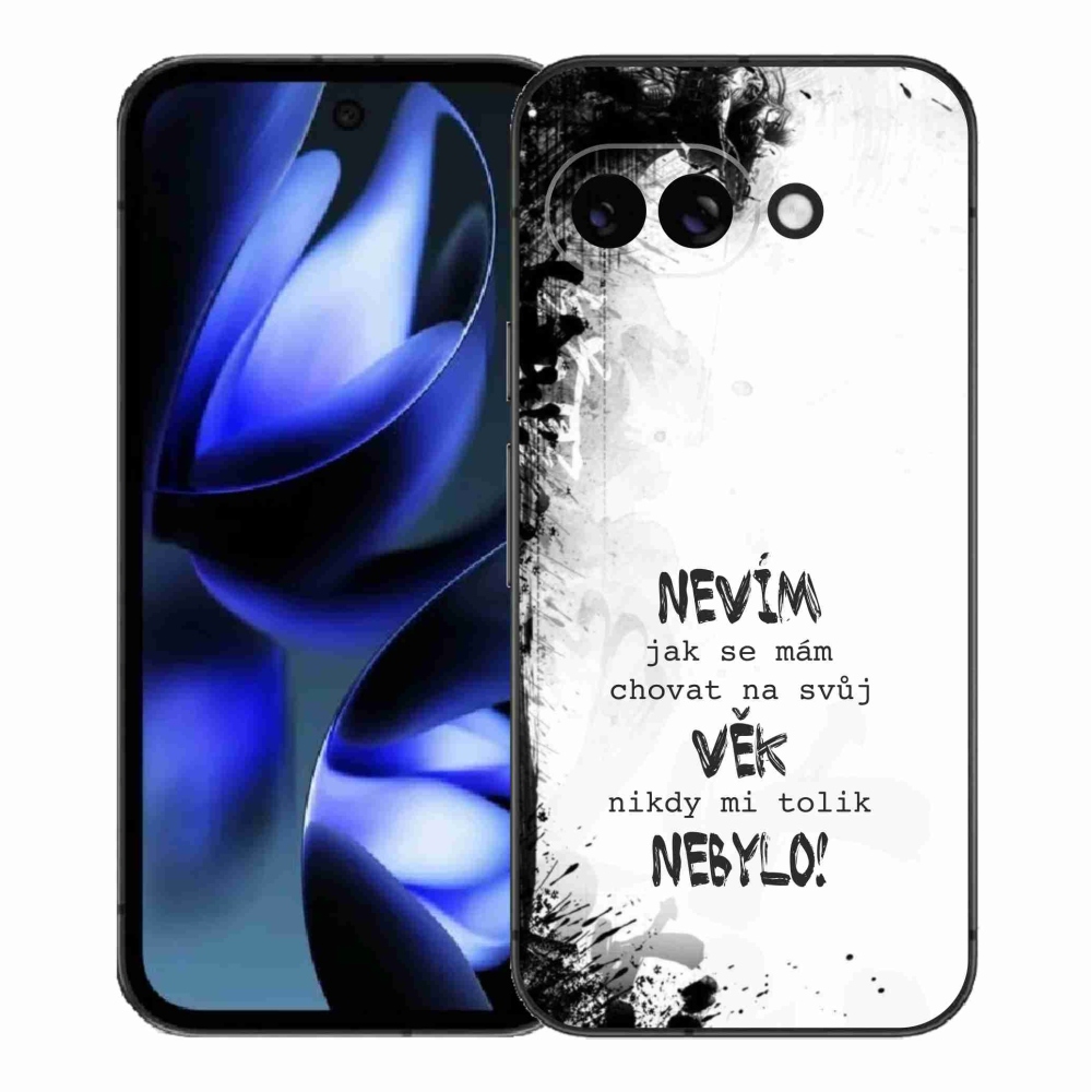 Gelový kryt mmCase na Google Pixel 9a - vtipný text 14 bílé pozadí