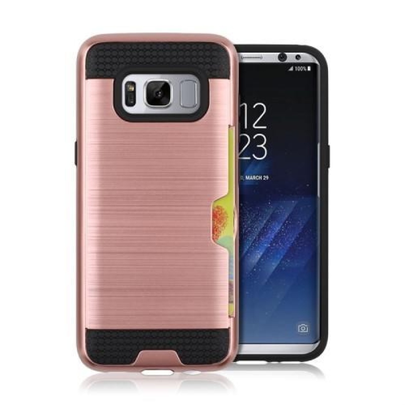 Hybrid 3v1 odolný obal na mobil Samsung Galaxy S8 Plus - růžovozlatý