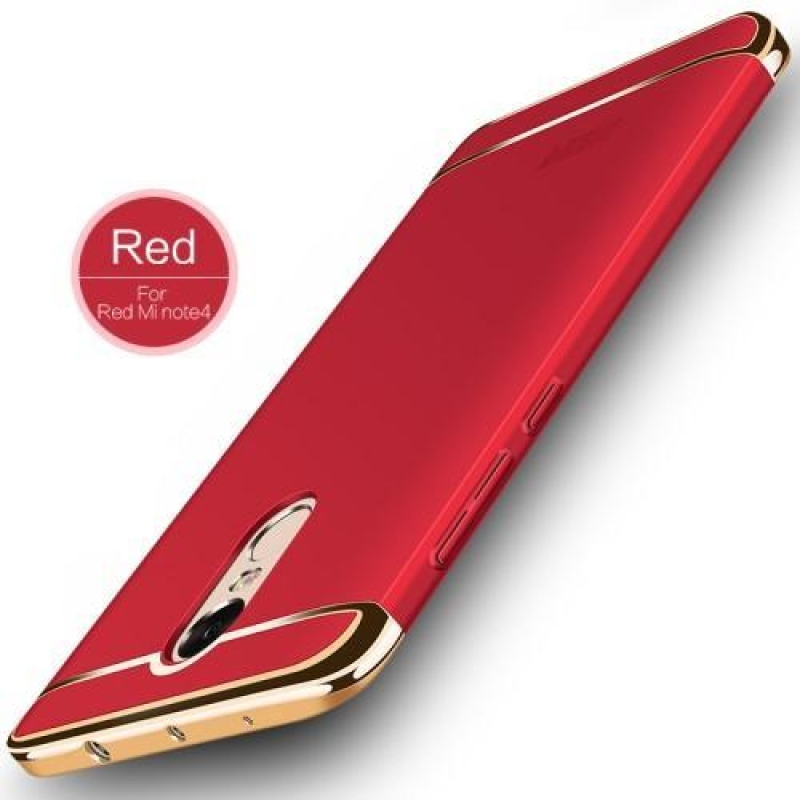 Hybridní 3v1 odolný obal na Xiaomi Redmi Note 4X - červený