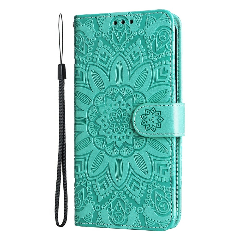 Sunflower knížkové pouzdro na Xiaomi 15 - modrozelené