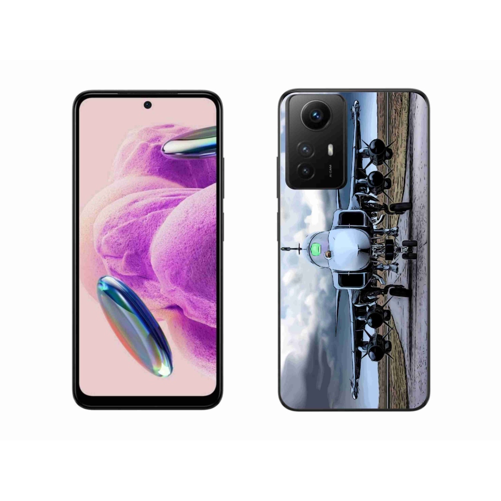 Gelový kryt mmCase na Xiaomi Redmi Note 12S - vojenské letadlo