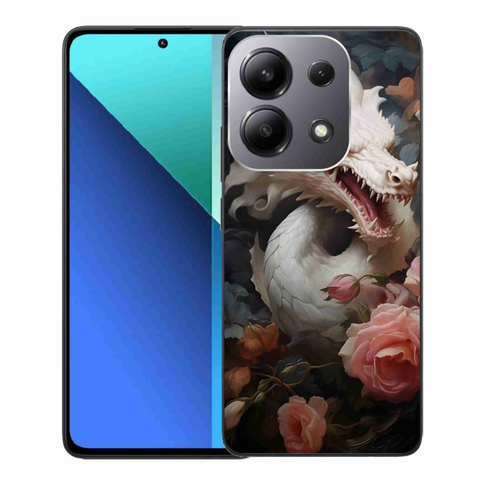 Gelový kryt mmCase na Xiaomi Redmi Note 13 - bílý drak