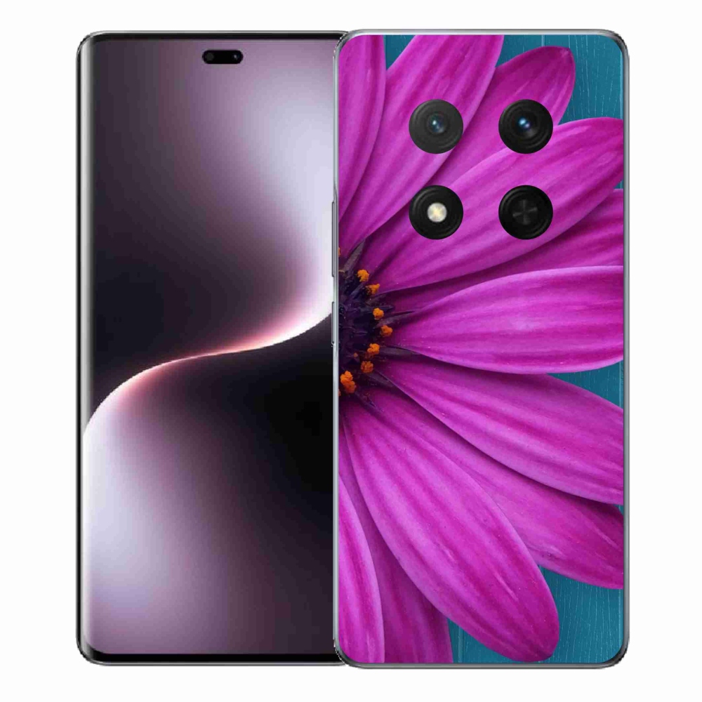 Gelový kryt mmCase na Honor Magic 7 Lite 5G - fialová kopretina