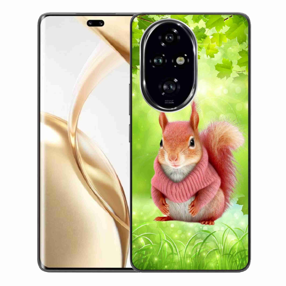 Gelový kryt mmCase na Honor 200 Pro 5G - veverka ve svetru