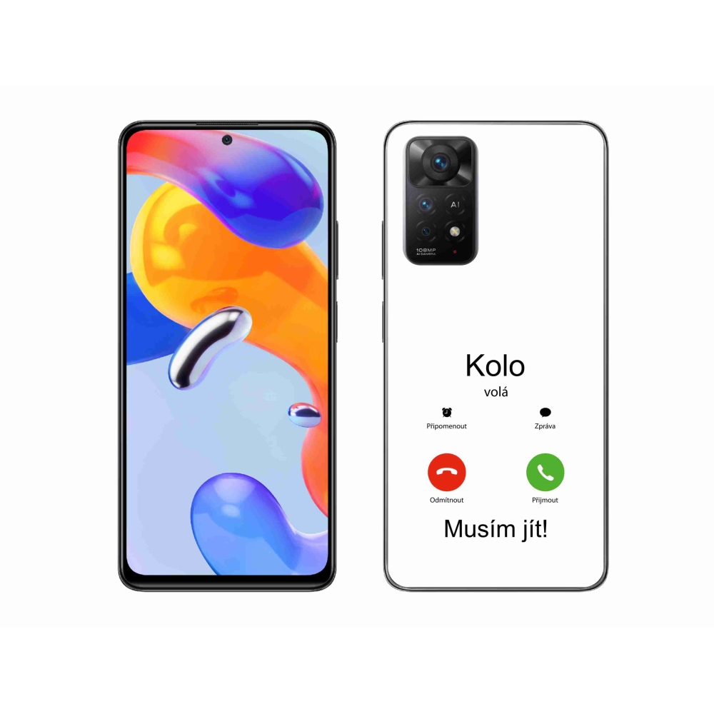 Gelový kryt mmCase na Xiaomi Redmi Note 11 Pro 4G/5G - kolo volá bílé pozadí