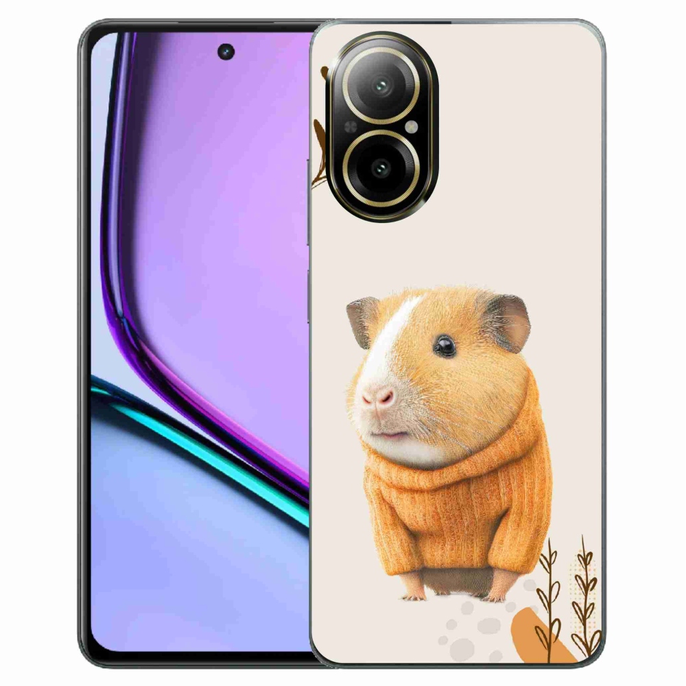 Gelový kryt mmCase na Realme C67 - morče ve svetru