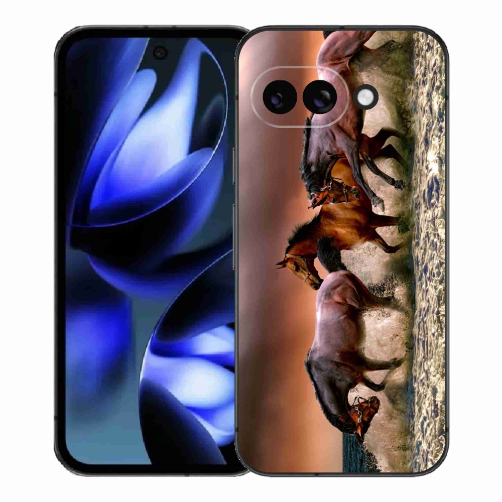 Gelový kryt mmCase na Google Pixel 9a - koně 1