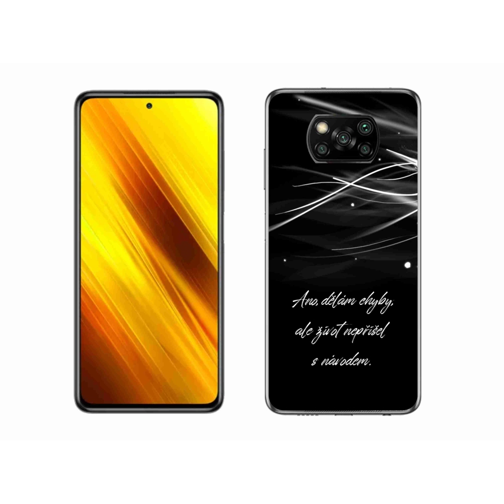 Gelový kryt mmCase na Xiaomi Poco X3 Pro - citát černé pozadí