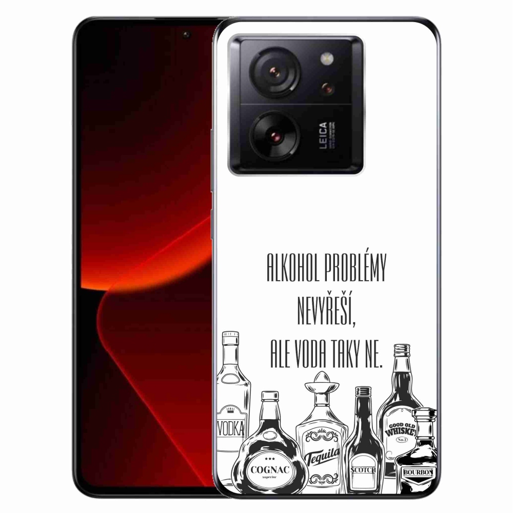 Gelový kryt mmCase na Xiaomi 13T/13T Pro - vtipný text bílé pozadí
