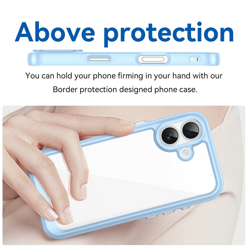Gelový obal s pevnými zády na iPhone 17 - modrý