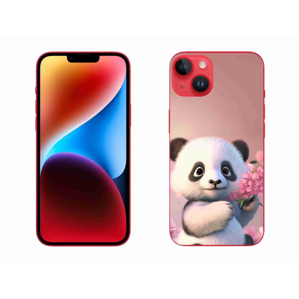 Gelový kryt mmCase na iPhone 14 Plus - roztomilá panda