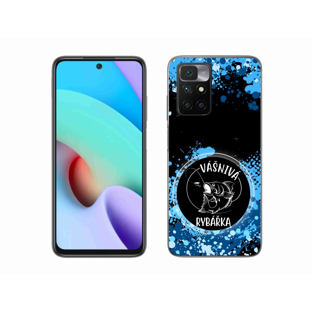 Gelový kryt mmCase na Xiaomi Redmi 10/Redmi 10 (2022) - vášnivá rybářka černé pozadí