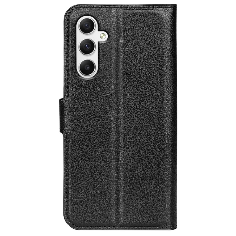 Litchi knížkové pouzdro na Samsung Galaxy A35 5G - černé