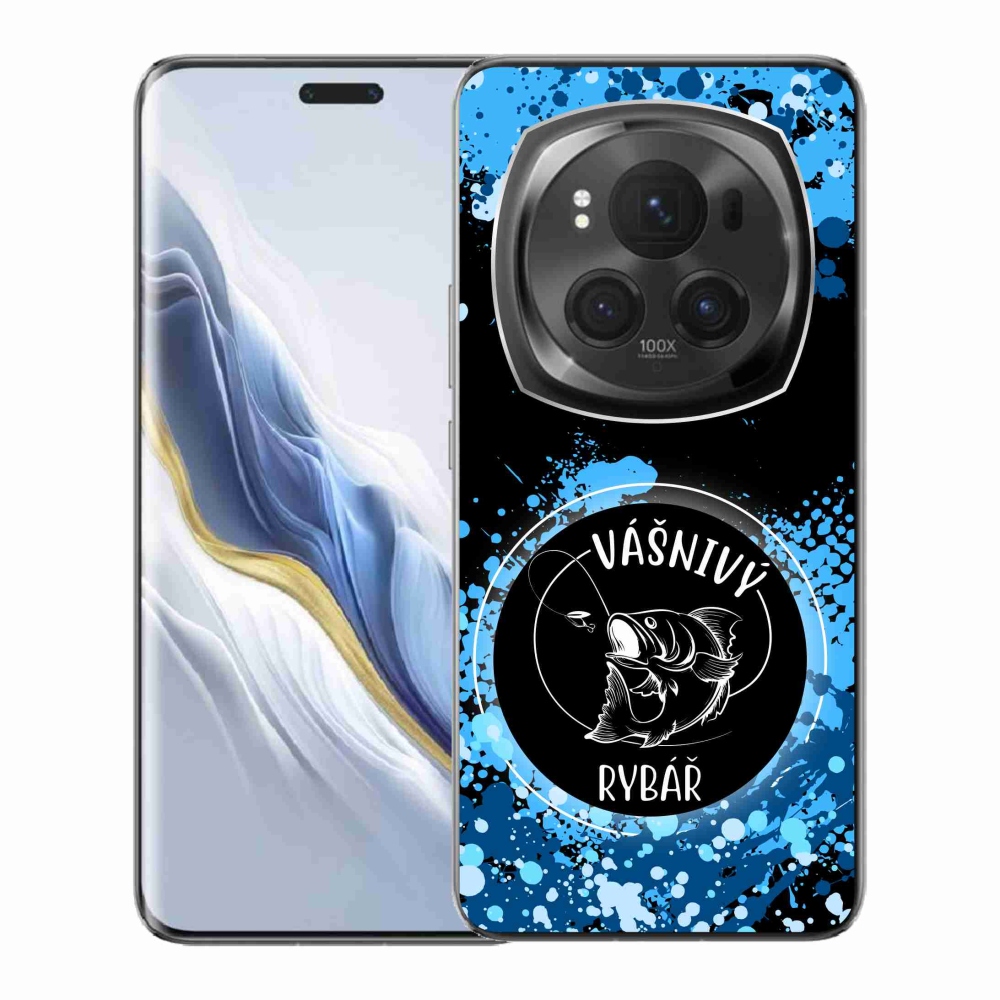 Gelový kryt mmCase na Honor Magic 6 Pro 5G - vášnivý rybář černé pozadí