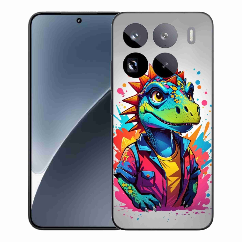 Gelový kryt mmCase na Xiaomi 15 Pro - barevný dinosaurus