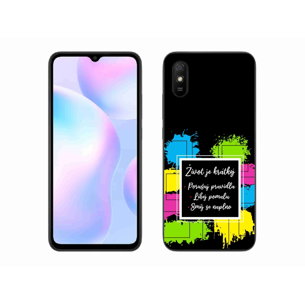 Gelový kryt mmCase na Xiaomi Redmi 9AT - citát 5 černé pozadí