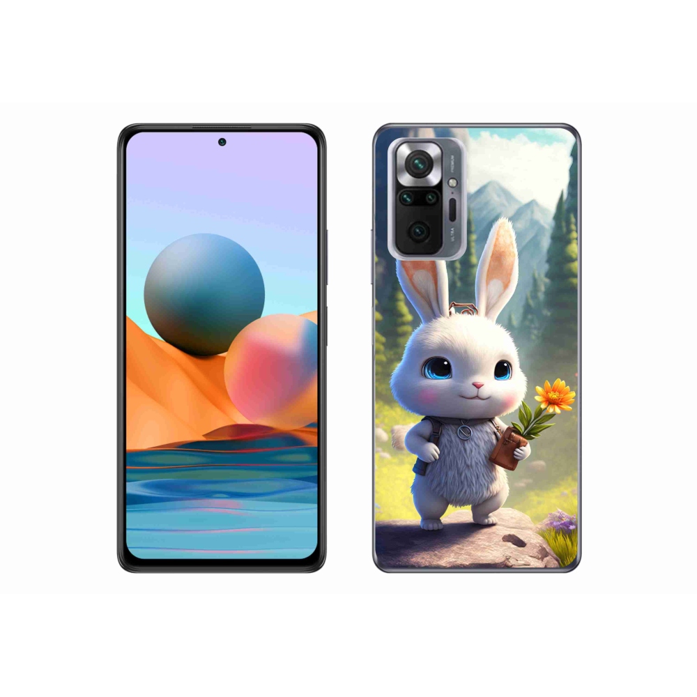 Gelový kryt mmCase na Xiaomi Redmi Note 10 Pro - roztomilý králíček