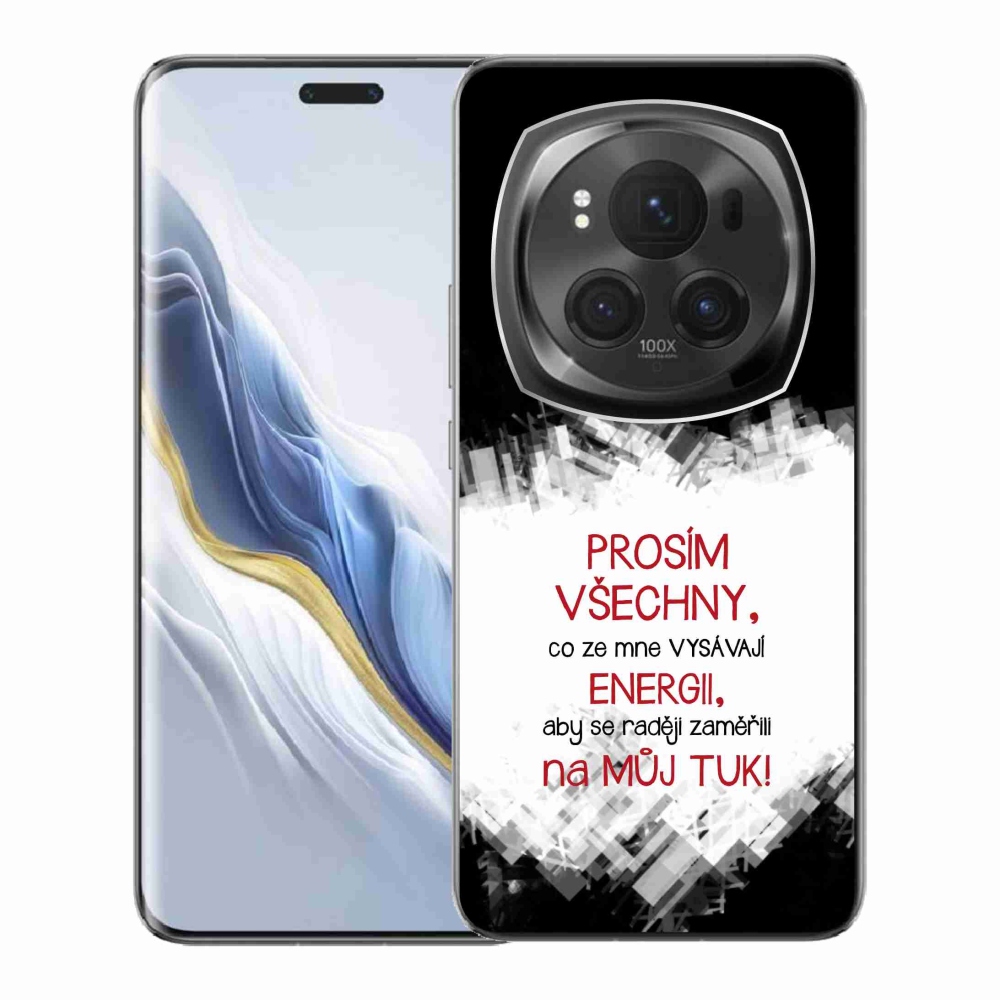 Gelový kryt mmCase na Honor Magic 6 Pro 5G - vtipný text 1 červený