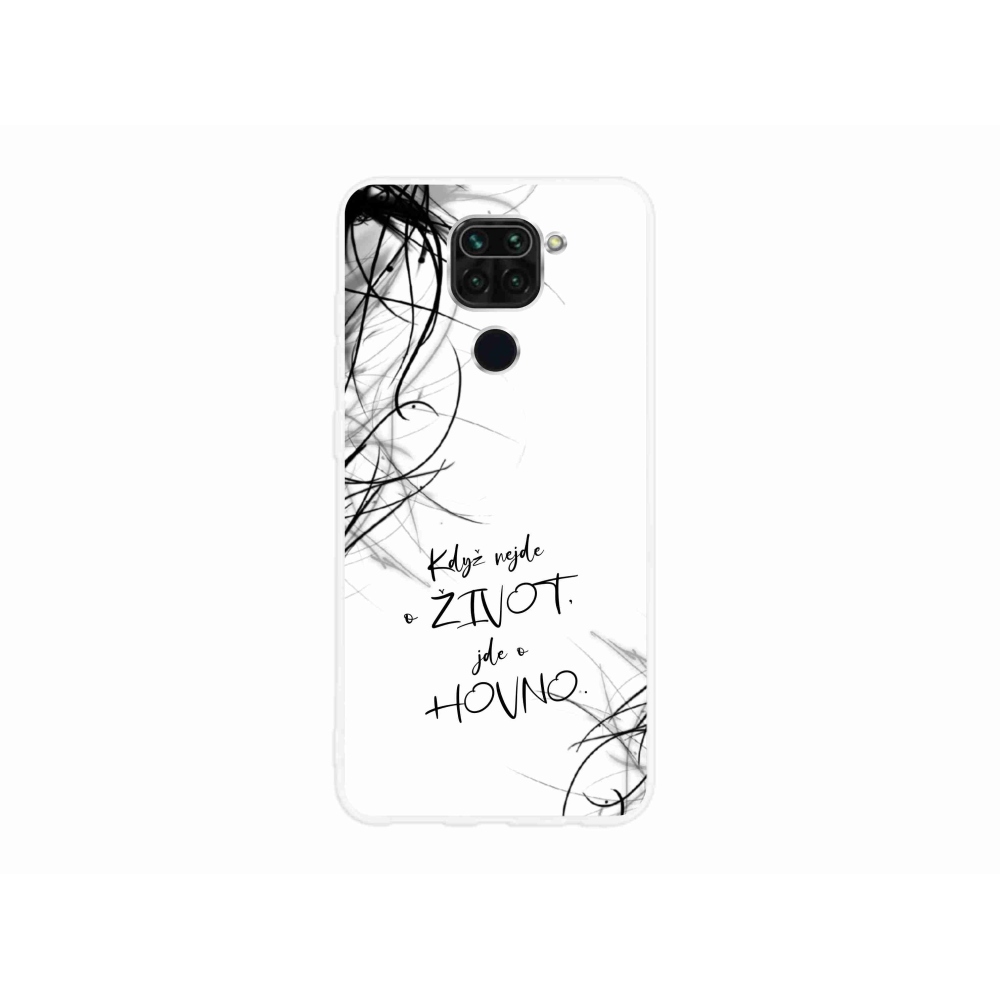 Gelový kryt mmCase na Xiaomi Redmi Note 9 - vtipný text 16 bílé pozadí