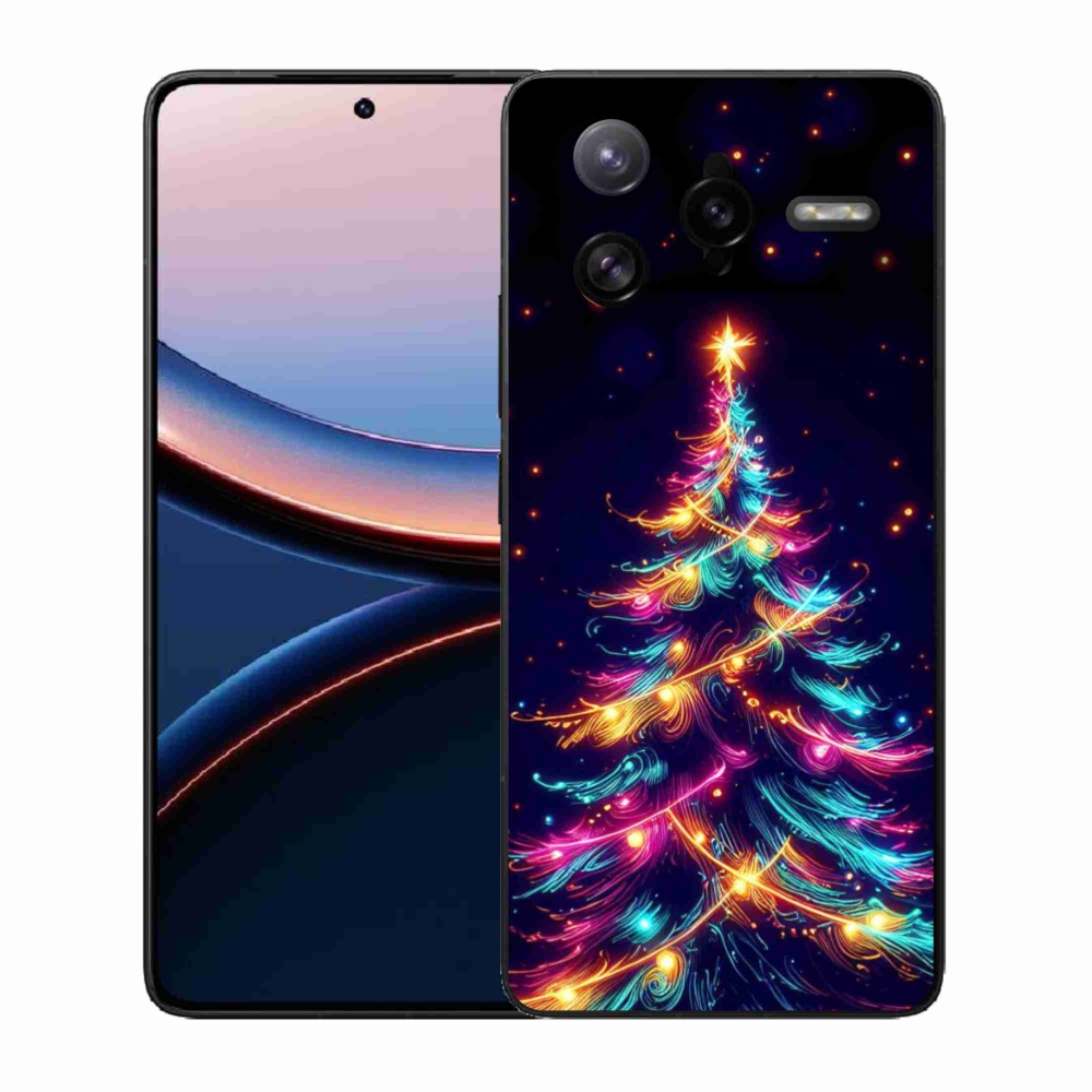 Gelový kryt mmCase na Xiaomi Poco F7 Ultra - neonový vánoční stromek