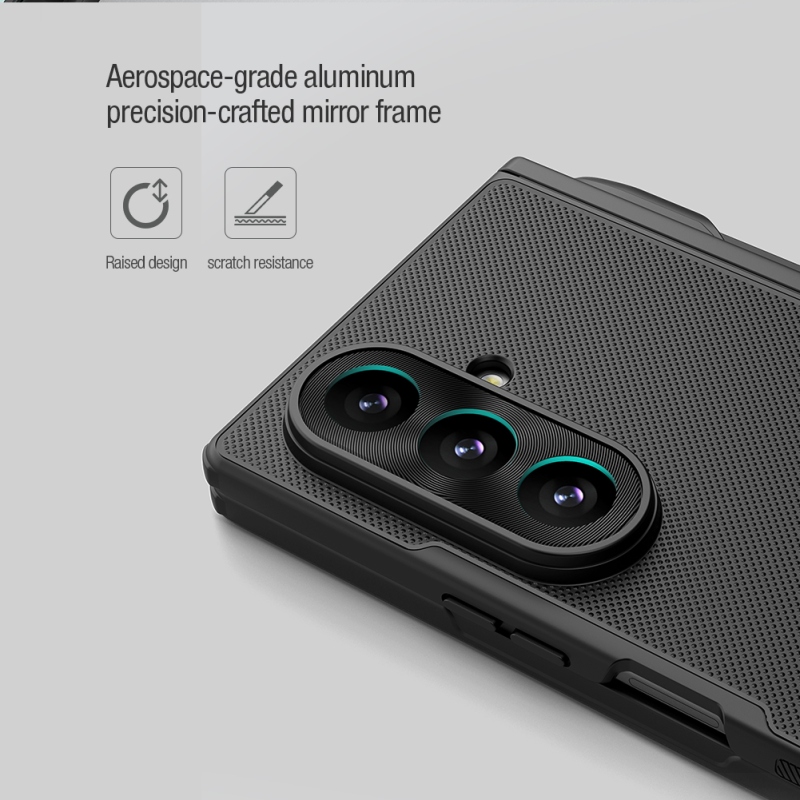 Nillkin Super Frosted FOLD Magnetic Pen Slot Zadní Kryt pro Samsung Galaxy Z Fold 8 Ultra Transparent Black