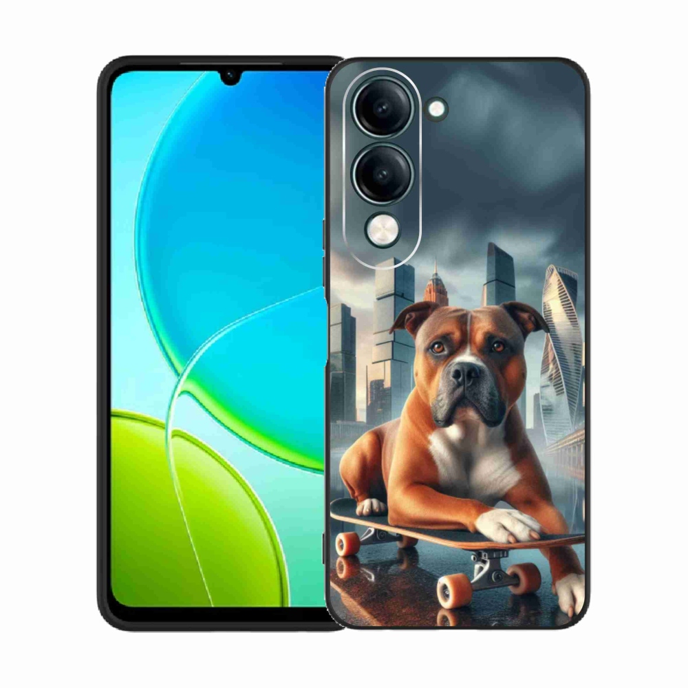 Gelový kryt mmCase na Vivo Y29s 5G - pes na skateboardu