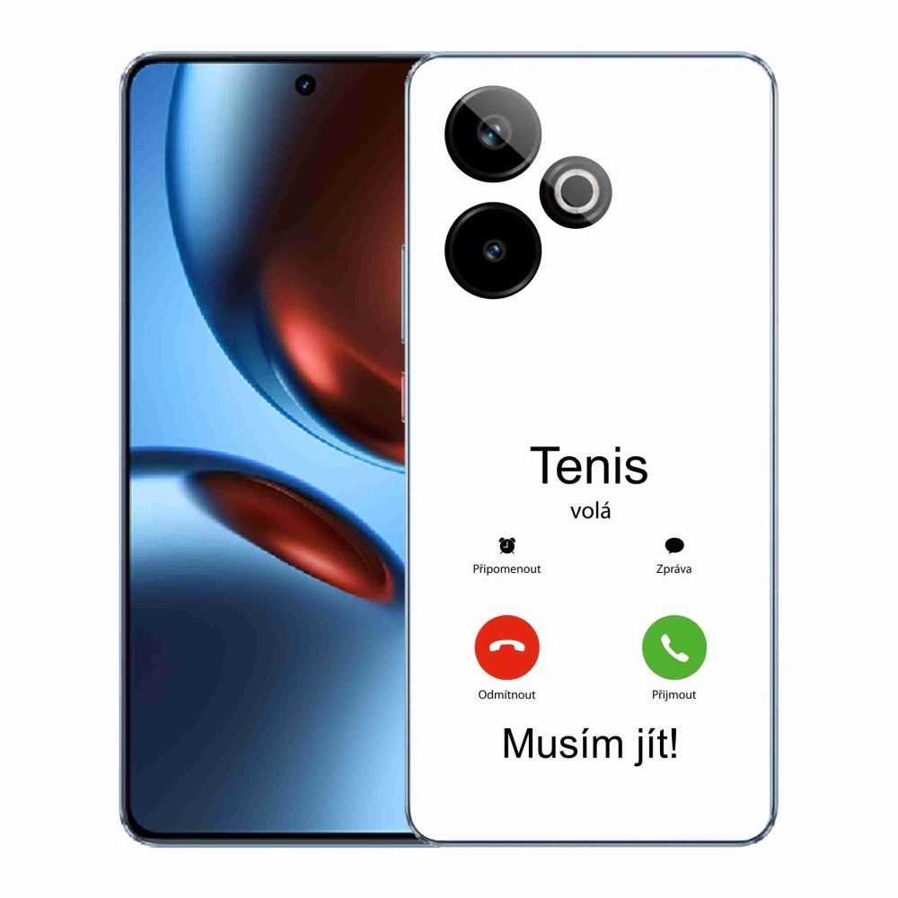 Gelový kryt mmCase na Realme GT 7 5G/GT 7T 5G - tenis volá bílé pozadí