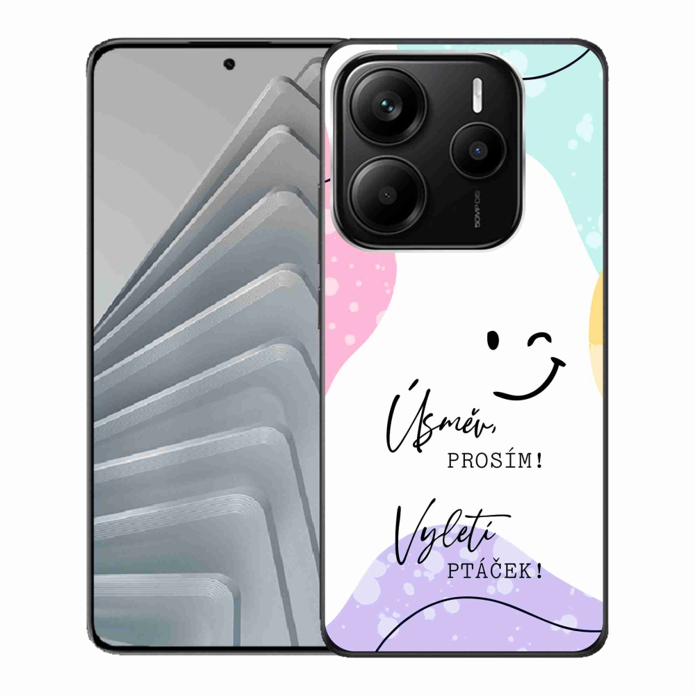 Gelový kryt mmCase na Xiaomi Redmi Note 14 5G - vtipný text 4 bílé pozadí