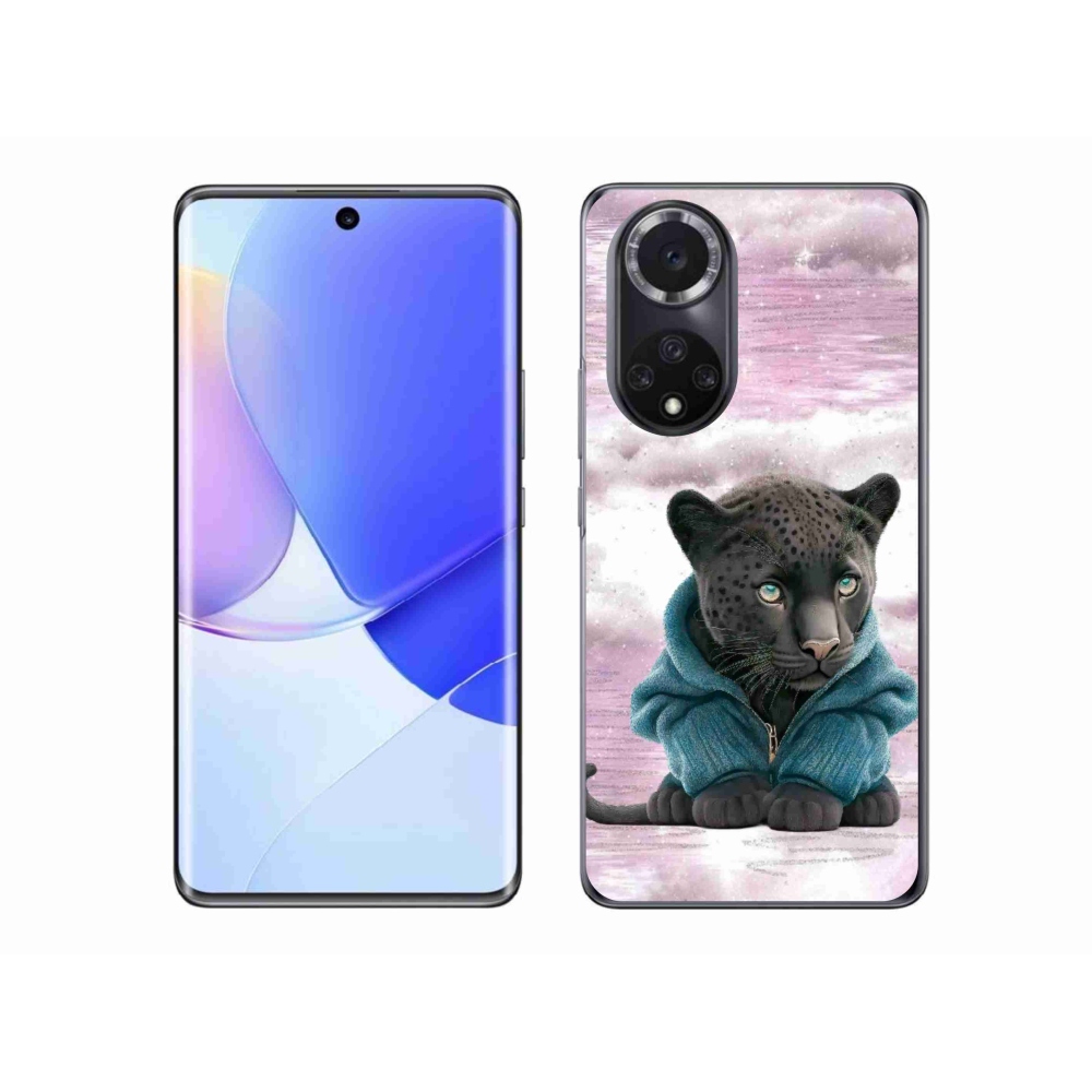 Gelový kryt mmCase na Honor 50 - černý panter ve svetru